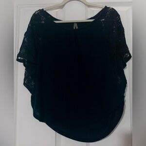 Elegant Navy Lace Women's Top